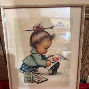 Vintage Budding Genis 14" X 18" 1940's Fine Art By Charlotte Byj